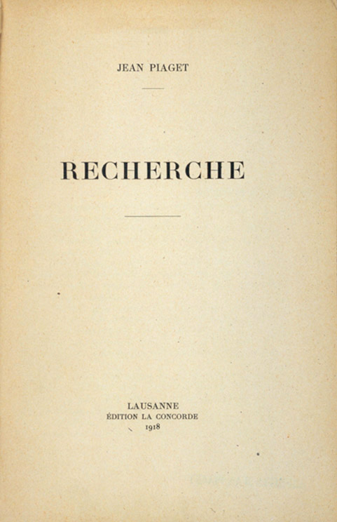 Recherche, 1918